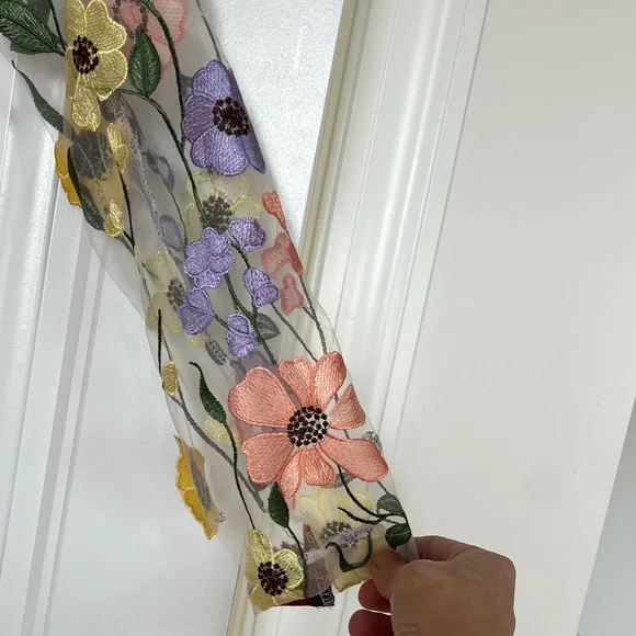 Floral Embroidered Long Sleeve Dress - Picture 3 of 10